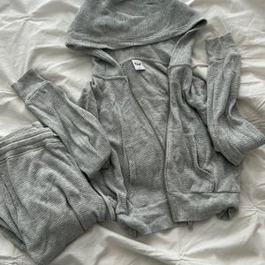 TNA WAFFLE SWEATSUIT XS